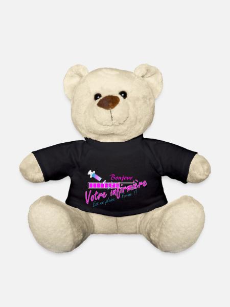 Logo infirmiere seringue - Nounours - noir
