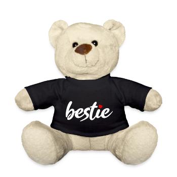 bestie Beste Bester Best Herzchen - Teddy - Schwarz - Vorne