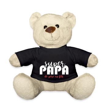 Super Papa, de père en fils - Nounours - noir - Devant