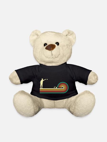 Petanque Humour Boccia Cadeau Humour Pétanque - Nounours - noir