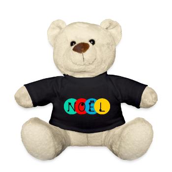 NOËL. JOYEUX NOËL. MERRY CHRISTMAS. NOUVEL AN - Nounours - noir - Devant