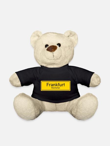 Frankfurter Ortsschild Deutschland - Teddy - Schwarz