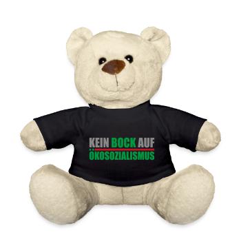 Kein Bock auf Ökosozialismus | Farben änderbar - Teddy - Schwarz - Vorne
