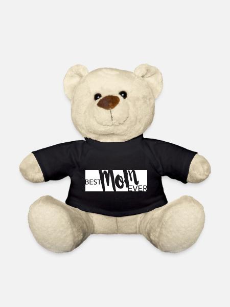 Meilleure maman jamais fête des mères maman cadeau lettrage - Nounours - noir