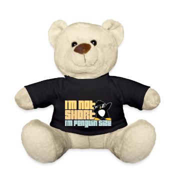 I'm Not Short I'm Penguin Size Dabbing Dab Dance - Teddy Bear - black - Front