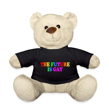 The future is gay - Teddy Bear - black - Front