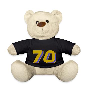 70. 70 YEARS. 70th ANNIVERSARY. 70 YEARS ANNIVERSARY. - Teddy Bear - black - Front
