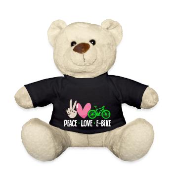 Electric Bike Cycling Biker E-Bike - Teddy Bear - black - Front