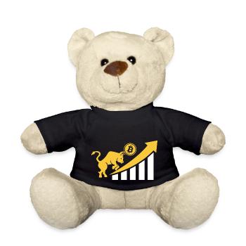 Bitcoin Crypto Next Big Power Bullrun Go Up - Teddy Bear - black - Front