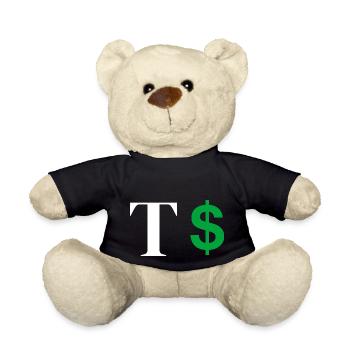 Lettre t dollar - Nounours - noir - Devant