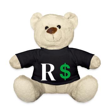 Lettre r dollar - Nounours - noir - Devant