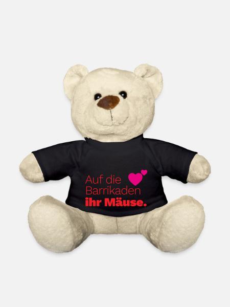 Auf die Barrikaden ihr Mäuse. - Teddy - Schwarz