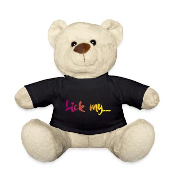 Lick my - Teddy Bear - black - Front