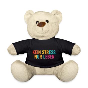 Kein Stress, einfach leben - Teddy - Schwarz - Vorne