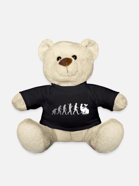 Evolution of Drums Drummer Shirt - Teddy Bear - black