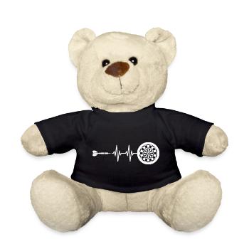 Darts Darts Darts Hoodie Heartbeat Heartbeat blanc - Nounours - noir - Devant