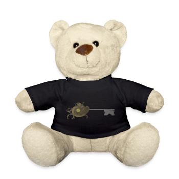 Clé rococo ornée - Nounours - noir - Devant