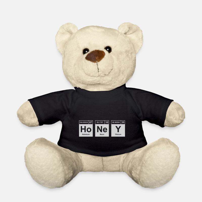 Honey bee periodic table elements - Teddy Bear - black