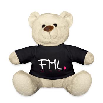 Fuck My Life FML dit design comme vecteur - Nounours - noir - Devant