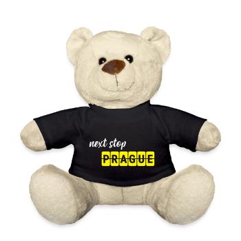 Next stop Prague ... nächster Halt, Prag! - Teddy - Schwarz - Vorne