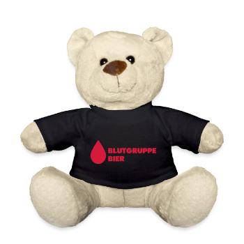 Blutgruppe Bier - Teddy - Schwarz - Vorne