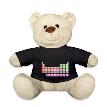 Tableau périodique des éléments - Nounours - noir - Devant