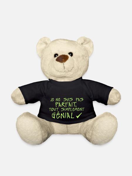 pas parfait simplement genial citation - Nounours - noir