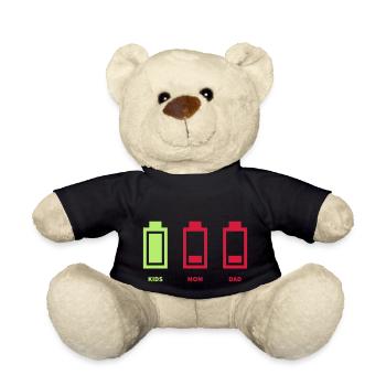 enfants, batterie, batterie, famille, famille - Nounours - noir - Devant