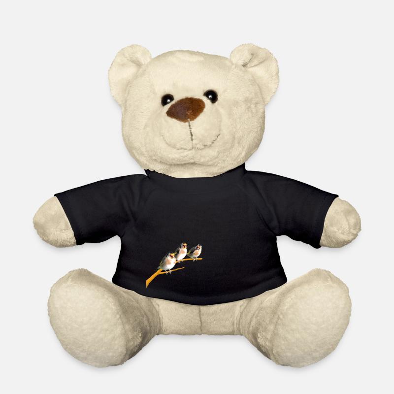 Europäische Stieglitz auf einem Ast - Teddy - Schwarz