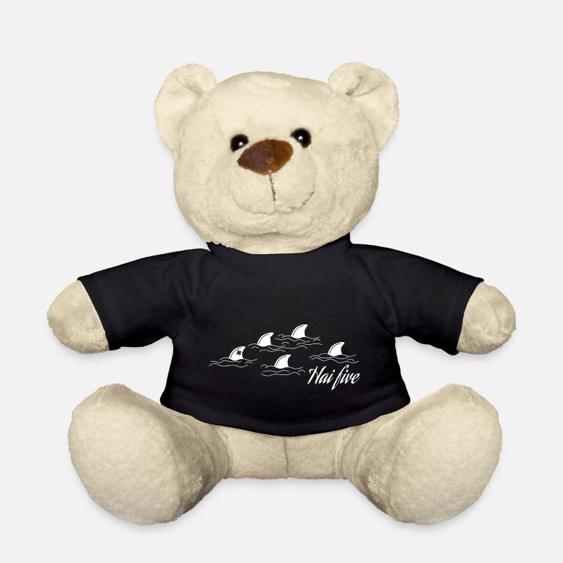 Hai Five - Haifisch Geschenk - Teddy - Schwarz