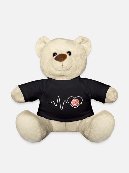 Bogenschießen Heartbeat Bogenschütze Spieler Geschenke - Teddy - Schwarz