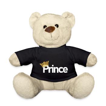 Prinz mit Goldener Krone - Teddy - Schwarz - Vorne