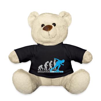 Evolution ice skating, ice skating, ice skating - Teddy Bear - black - Front