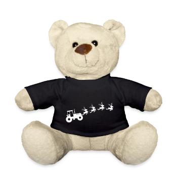 Christmas peasant tractor - Teddy Bear - black - Front