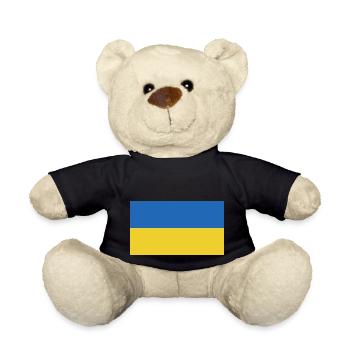 ukraine flag - Teddy Bear - black - Front