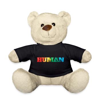 Human Human Rainbow - Teddy Bear - black - Front
