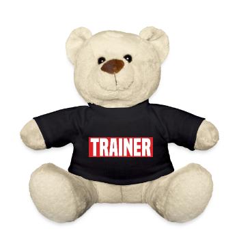 Trainer Lustiger Kreisliga Fußball Spruch - Teddy - Schwarz - Vorne
