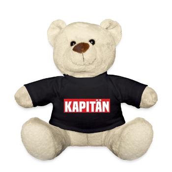 Kapitän Lustiger Kreisliga Fußball Spruch - Teddy - Schwarz - Vorne