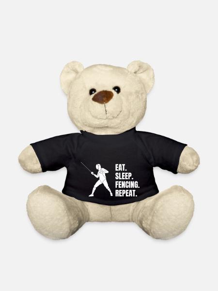 Fechten witziger Kampfsport lustige Fechter Spruch - Teddy - Schwarz
