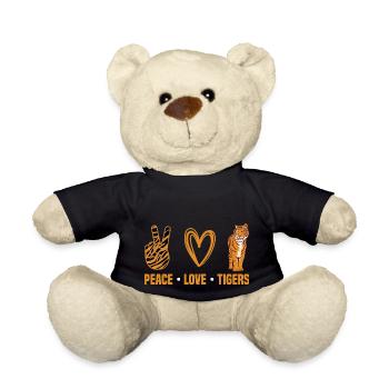 Peace Love Tigers - Teddy Bear - black - Front