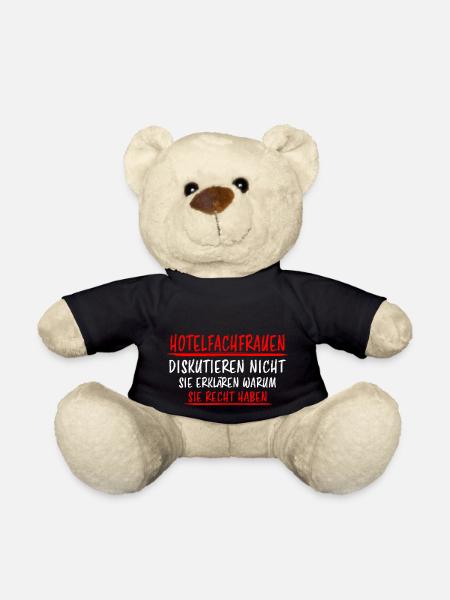 Hotelfachfrau Lustig Spruch Hotelfachfrau Geschenk - Teddy - Schwarz