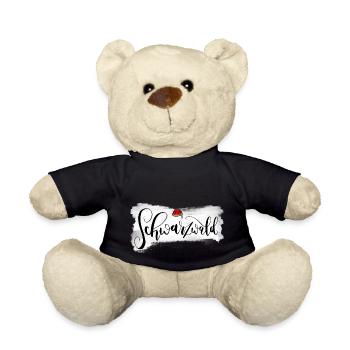 Schwarzwald mit Bollenhut, Geburtstagsgeschenk - Teddy - Schwarz - Vorne