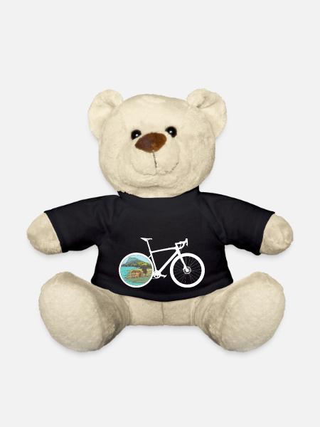 Gravel Bike See Rennrad Fahrrad lustige Geschenk - Teddy - Schwarz
