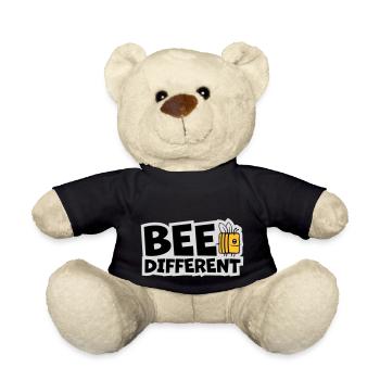 bee different saying quote - Teddy Bear - black - Front