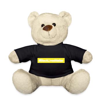 BlacklivesMatter whitre yellow box - Teddy - Schwarz - Vorne