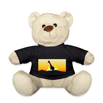 Safari Zoo Animals Wildlife - Teddy Bear - black - Front