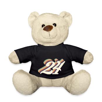 24ème anniversaire vintage - Nounours - noir - Devant