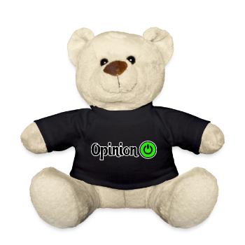 Opinions can change the world. Let's go! M - Teddy Bear - black - Front