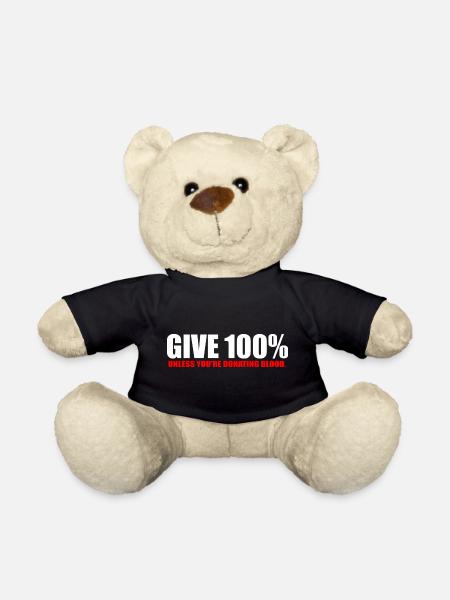 Donating Blood funny quote - Teddy Bear - black