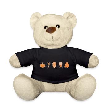 komplette Serie "Halloween", Boho Line Art Design - Teddy - Schwarz - Vorne